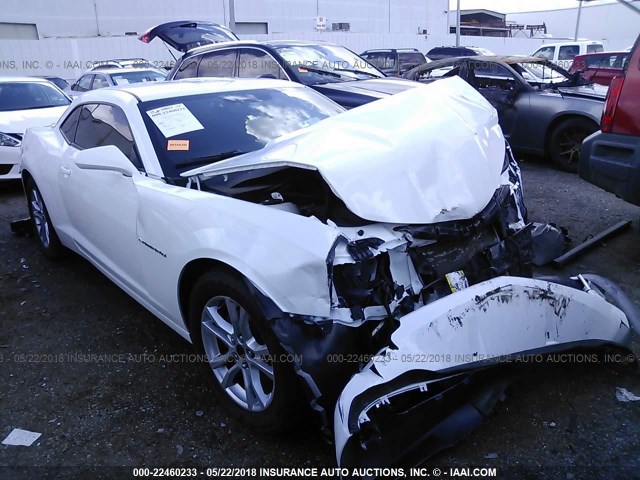 2G1FA1E39E9276196 - 2014 CHEVROLET CAMARO LS WHITE photo 1