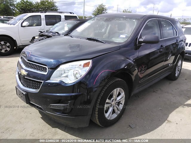 2GNALAEK6F1137878 - 2015 CHEVROLET EQUINOX LS ლურჯი ფოტო 2