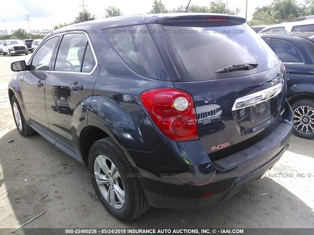2GNALAEK6F1137878 - 2015 CHEVROLET EQUINOX LS ლურჯი ფოტო 3