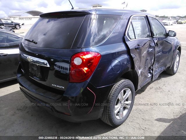 2GNALAEK6F1137878 - 2015 CHEVROLET EQUINOX LS ლურჯი ფოტო 4