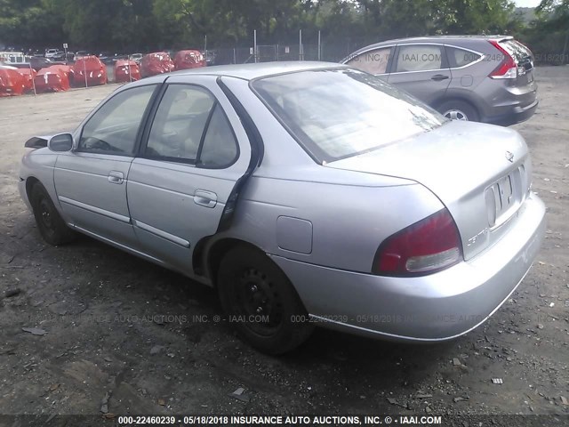 3N1CB51D42L630845 - 2002 NISSAN SENTRA XE/GXE SILVER photo 3