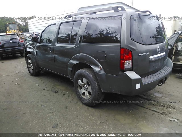 5N1AR18U78C665121 - 2008 NISSAN PATHFINDER S/LE/SE GRAY photo 3