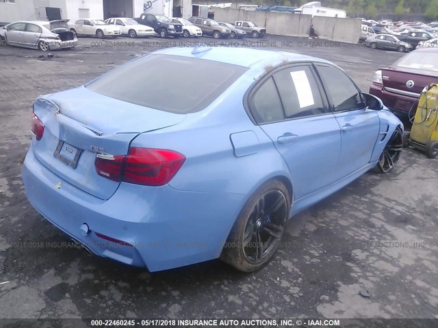 WBS8M9C56G5G41830 - 2016 BMW M3 BLUE photo 4