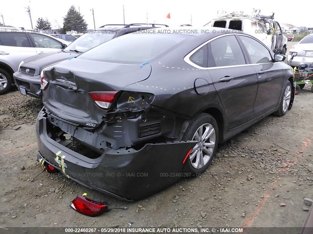 1C3CCCABXFN735042 - 2015 CHRYSLER 200 LIMITED GRAY photo 4