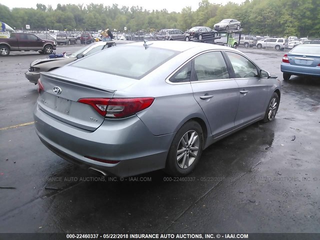 5NPE24AA9FH118154 - 2015 HYUNDAI SONATA ECO SILVER photo 4