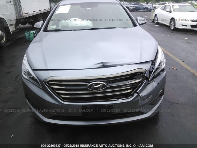 5NPE24AA9FH118154 - 2015 HYUNDAI SONATA ECO SILVER photo 6