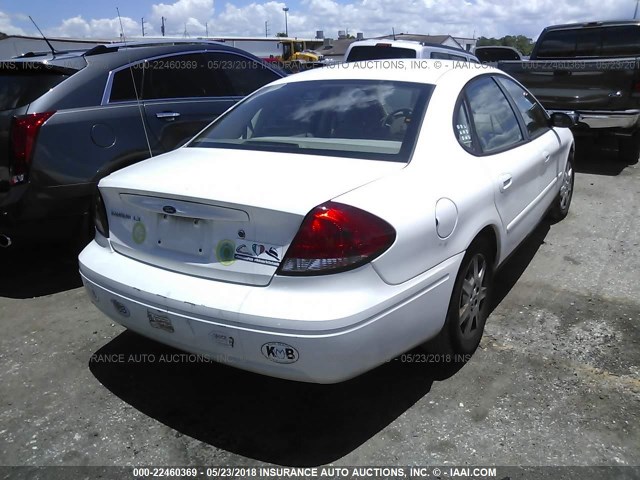 1FAFP52204A200268 - 2004 FORD TAURUS LX WHITE photo 4