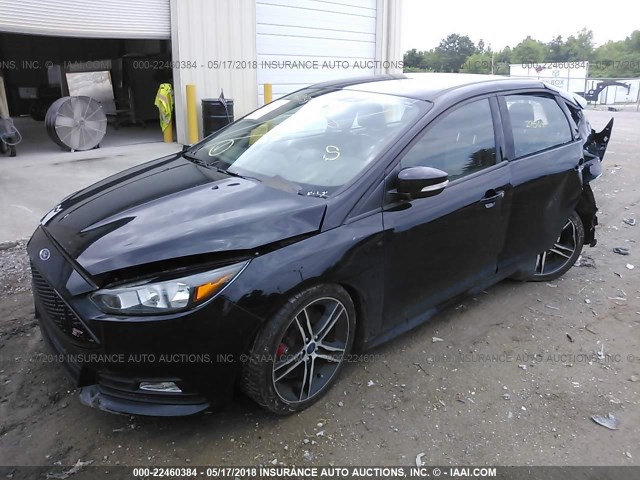 1FADP3L98GL401464 - 2016 FORD FOCUS ST BLACK photo 2