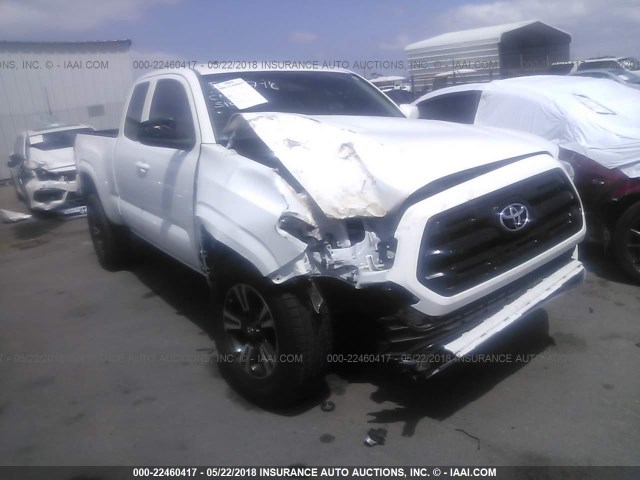 5TFRX5GN5HX103211 - 2017 TOYOTA TACOMA ACCESS CAB/SR/SR5 WHITE photo 1