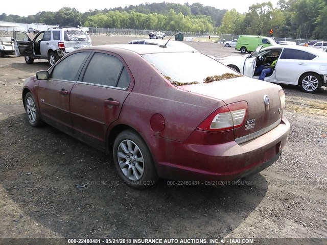 3MEHM07177R640866 - 2007 MERCURY MILAN BURGUNDY photo 3