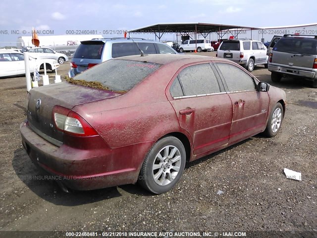 3MEHM07177R640866 - 2007 MERCURY MILAN BURGUNDY photo 4