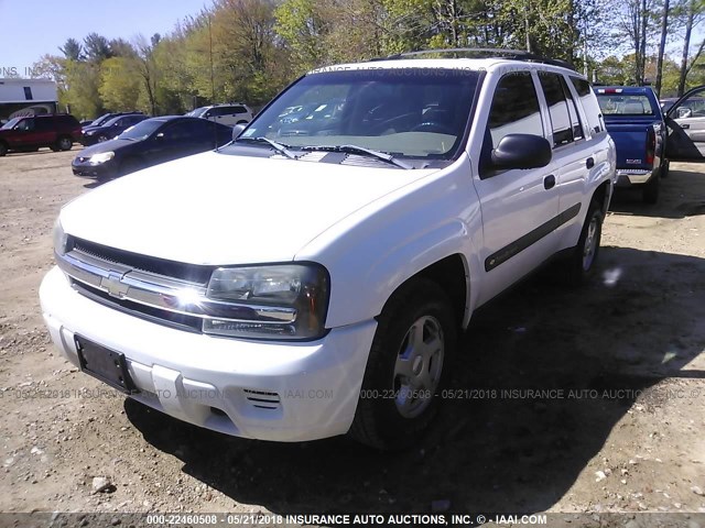 1GNDT13S932211693 - 2003 CHEVROLET TRAILBLAZER  WHITE photo 2