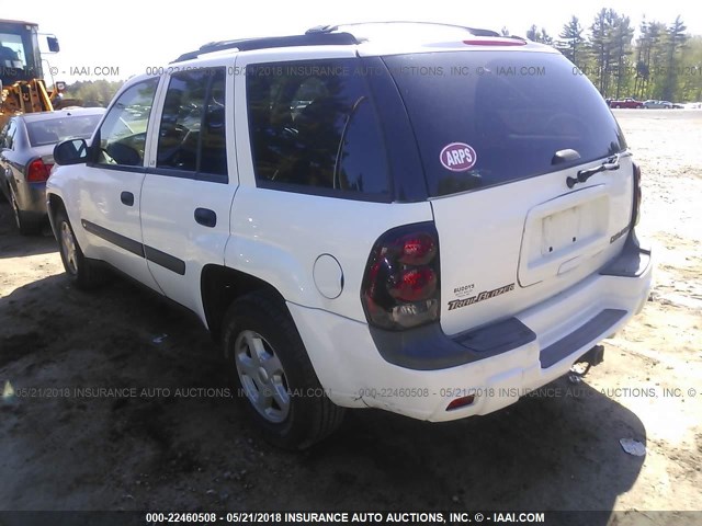 1GNDT13S932211693 - 2003 CHEVROLET TRAILBLAZER  WHITE photo 3