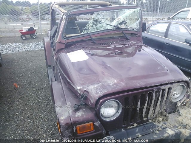 1J4FA59S82P761789 - 2002 JEEP WRANGLER / TJ SAHARA BURGUNDY photo 6