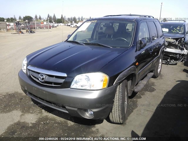 4F2CZ06124KM01997 - 2004 MAZDA TRIBUTE ES BLACK photo 2