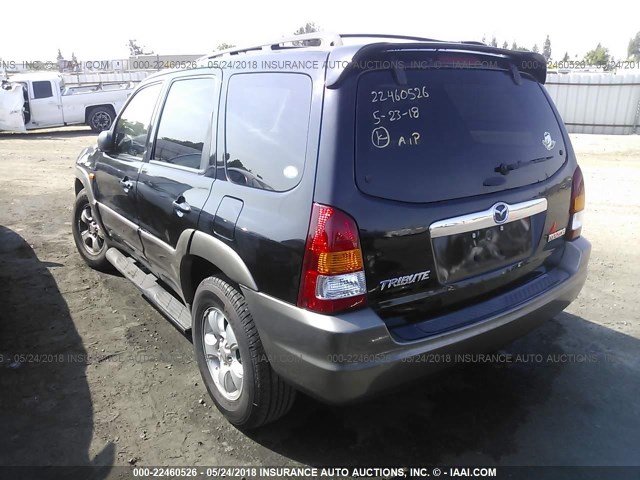 4F2CZ06124KM01997 - 2004 MAZDA TRIBUTE ES BLACK photo 3