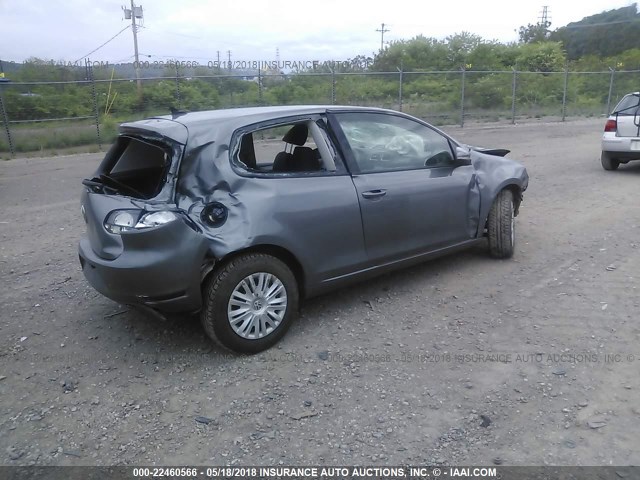 WVWAB7AJ7CW013702 - 2012 VOLKSWAGEN GOLF 灰色 照片 4