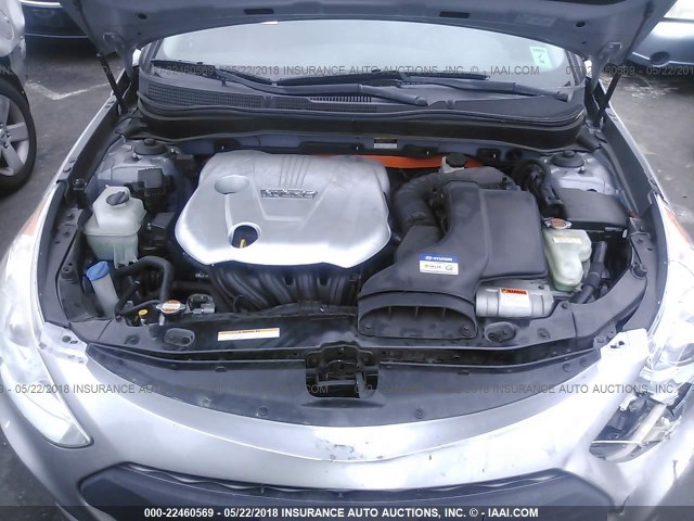 KMHEC4A42BA001228 - 2011 HYUNDAI SONATA HYBRID GRAY photo 10