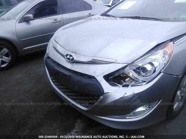 KMHEC4A42BA001228 - 2011 HYUNDAI SONATA HYBRID GRAY photo 6