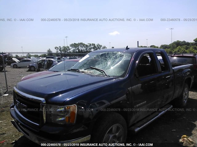 2GTEC290691125016 - 2009 GMC SIERRA C1500 SLE BLUE photo 2