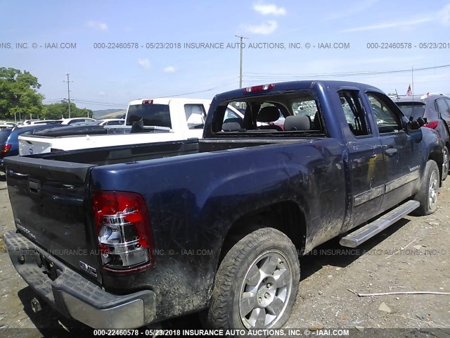 2GTEC290691125016 - 2009 GMC SIERRA C1500 SLE BLUE photo 4