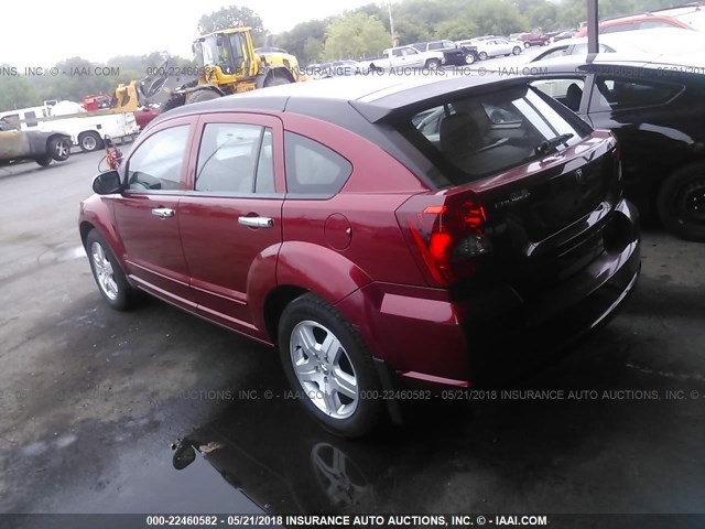 1B3HB48B27D409101 - 2007 DODGE CALIBER SXT RED photo 3