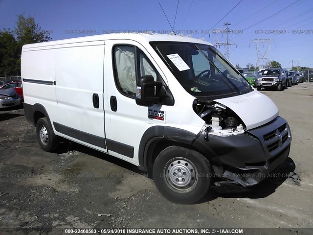 3C6TRVAGXGE104127 - 2016 RAM PROMASTER 1500 1500 STANDARD WHITE photo 1