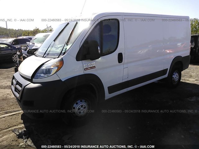 3C6TRVAGXGE104127 - 2016 RAM PROMASTER 1500 1500 STANDARD WHITE photo 2