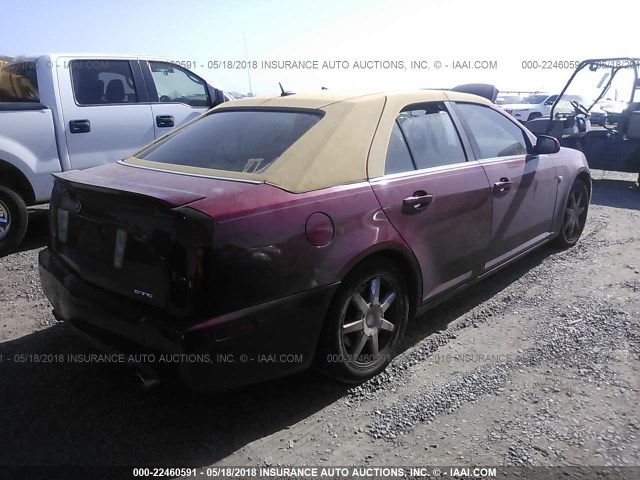 1G6DC67A250146694 - 2005 CADILLAC STS RED photo 4