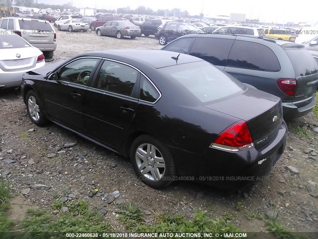 2G1WG5E39D1261166 - 2013 CHEVROLET IMPALA LT BLACK photo 3