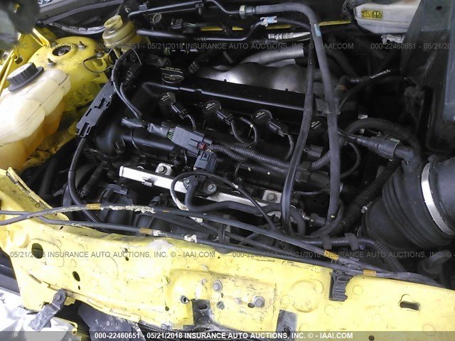 3FAFP31N45R146299 - 2005 FORD FOCUS ZX3 YELLOW photo 10