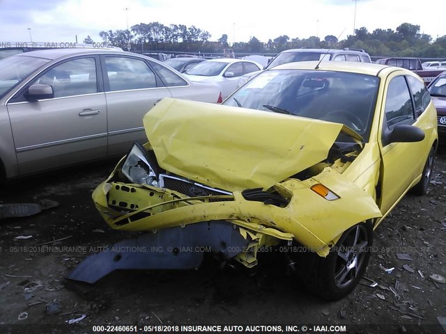 3FAFP31N45R146299 - 2005 FORD FOCUS ZX3 YELLOW photo 6