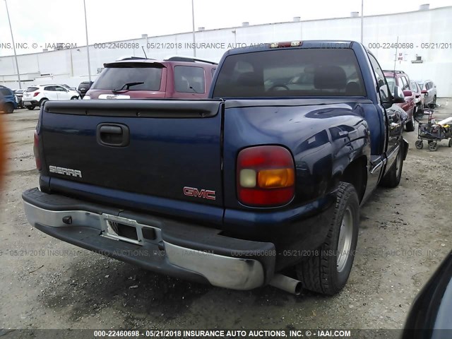 1GTEC14VX2Z213187 - 2002 GMC NEW SIERRA C1500 BLUE photo 4