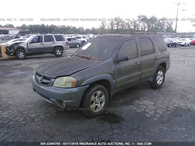 4F2YU09122KM56446 - 2002 MAZDA TRIBUTE LX/ES GRAY photo 2