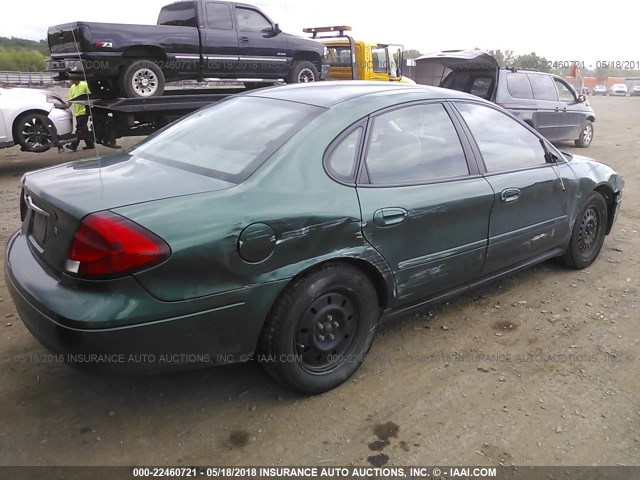 1FAFP5223YA239314 - 2000 FORD TAURUS LX GREEN photo 4