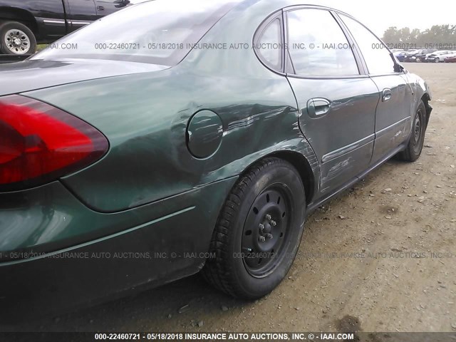 1FAFP5223YA239314 - 2000 FORD TAURUS LX GREEN photo 6