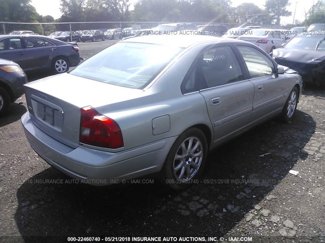 YV1TH59H941365833 - 2004 VOLVO S80 2.5T SILVER photo 4