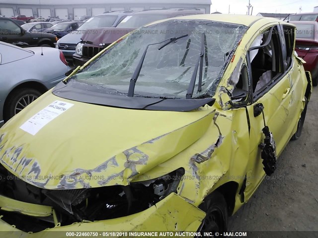 JHMGK5H57GS006283 - 2016 HONDA FIT LX YELLOW photo 6