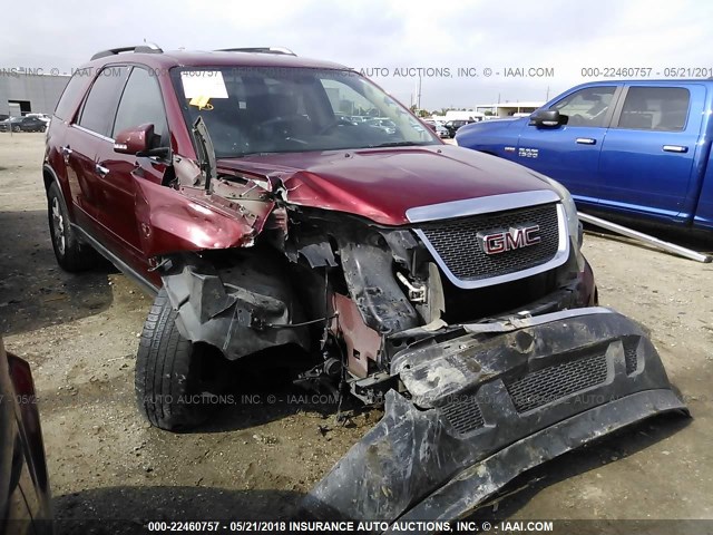 1GKER23D69J185608 - 2009 GMC ACADIA SLT-1 RED photo 1