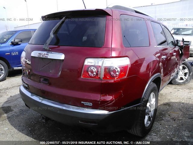 1GKER23D69J185608 - 2009 GMC ACADIA SLT-1 Rojo foto 4