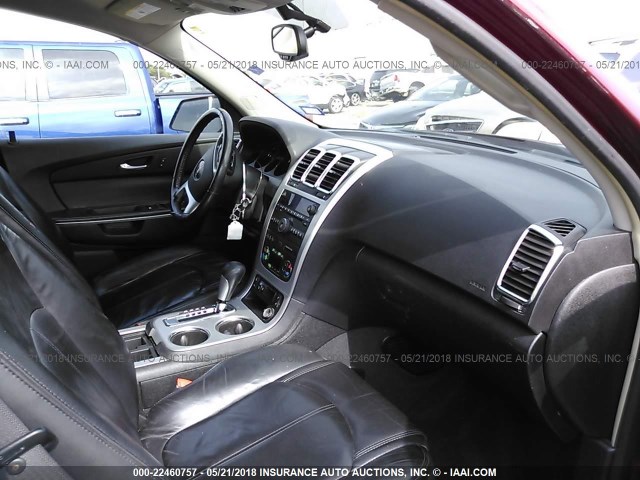 1GKER23D69J185608 - 2009 GMC ACADIA SLT-1 Rojo foto 5