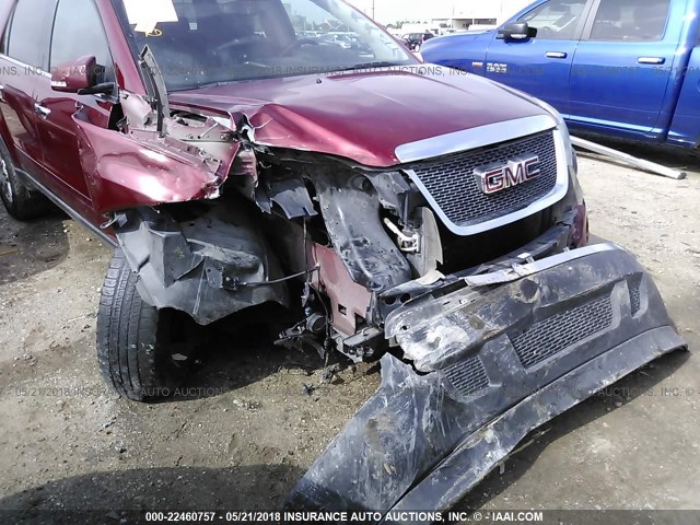 1GKER23D69J185608 - 2009 GMC ACADIA SLT-1 Rojo foto 6