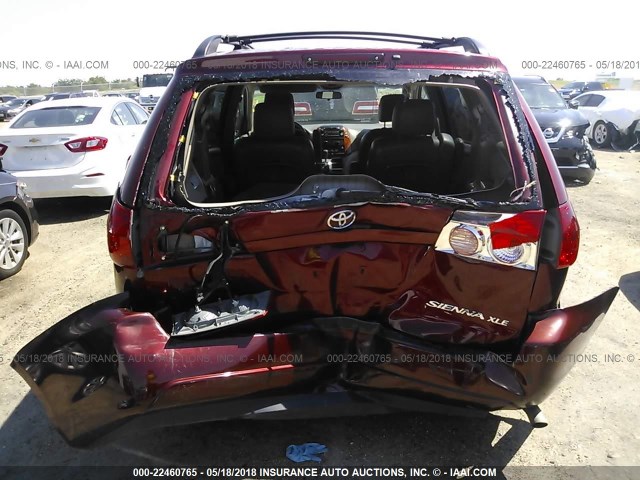 5TDZK22C77S023724 - 2007 TOYOTA SIENNA XLE/XLE LIMITED MAROON photo 6