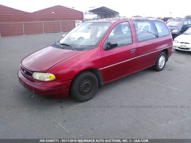 2FMDA51U8TBA06303 - 1996 FORD WINDSTAR WAGON RED photo 2