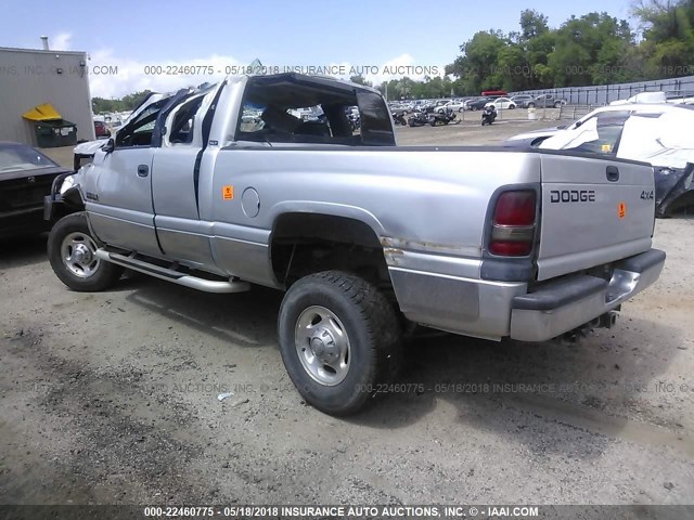 3B7KF236X2M208499 - 2002 DODGE RAM 2500 SILVER photo 3