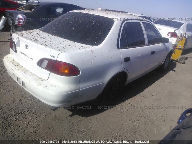 1NXBR12EXXZ192815 - 1999 TOYOTA COROLLA VE/CE/LE WHITE photo 4