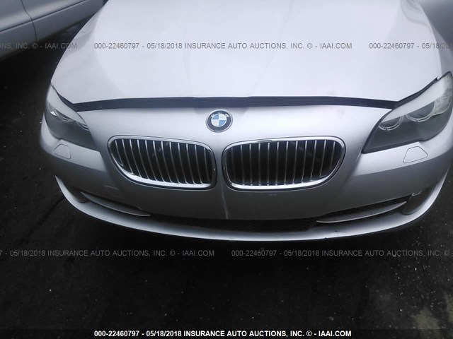 WBAXH5C59DDW12740 - 2013 BMW 528 XI SILVER photo 6