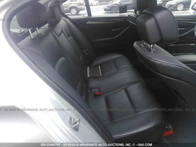 WBAXH5C59DDW12740 - 2013 BMW 528 XI SILVER photo 8