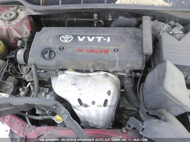4T1BE46K47U117525 - 2007 TOYOTA CAMRY NEW GENERAT CE/LE/XLE/SE RED photo 10