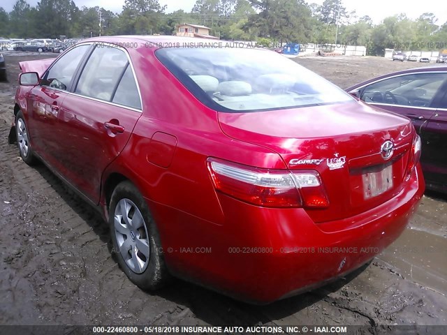 4T1BE46K47U117525 - 2007 TOYOTA CAMRY NEW GENERAT CE/LE/XLE/SE RED photo 3